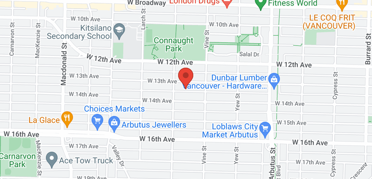 map of 2356 W 13TH AVENUE